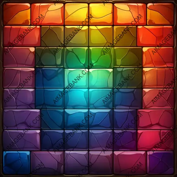 Vibrant Colorful Disco Panel Floor