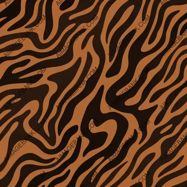 Burnt Umber Zebra Print: Textured Tiles