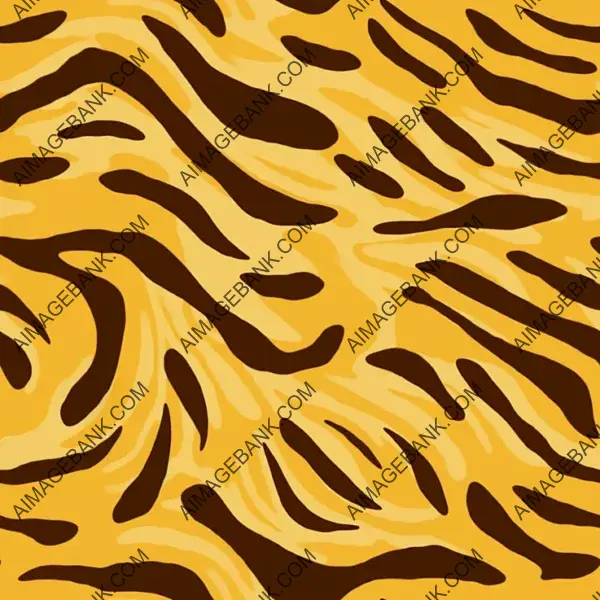 Textured Tiles with Yellow Ochre Zebra Print