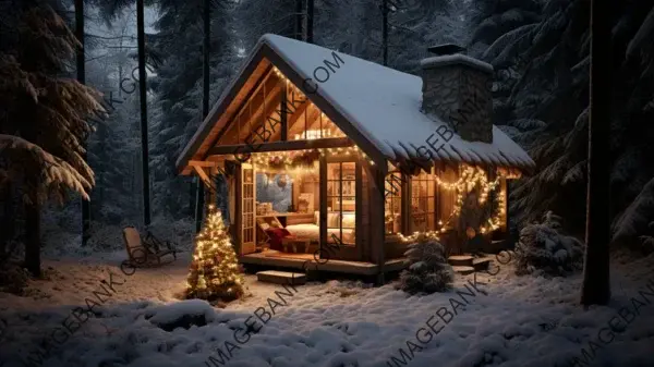 Imagine Blissful Relaxation at the Christmas Cabin &#8211; Wallpaper