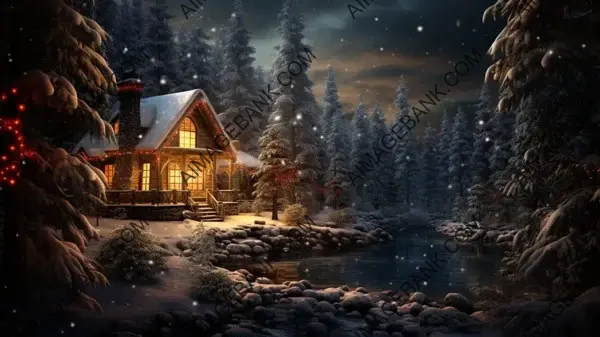 Experience Pure Bliss and Relaxation at the Christmas Cabin &#8211; Wallpaper