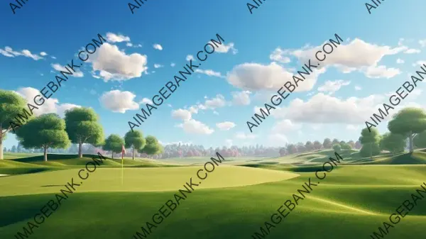 Dive into the Green and Tranquil Beauty of a Golf Course Under Daytime Sunlight with Wallpaper