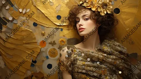 Explore the Intricate and Sensuous Elegance of Gustave Klimt&#8217;s Golden Portraiture with Wallpaper