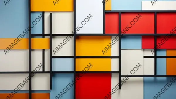 Step into the Pioneering and Innovative World of Piet Mondrian&#8217;s Abstract Art with Wallpaper