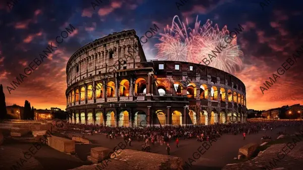 Immerse in the Dynamic and Energetic Visuals of the Coliseum&#8217;s Explosion with Wallpaper