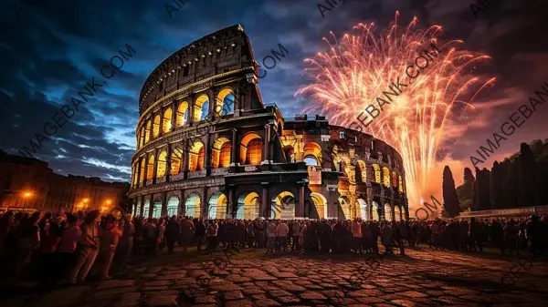 Explore the Vibrant and Captivating Scene of the Coliseum&#8217;s Illumination with Wallpaper