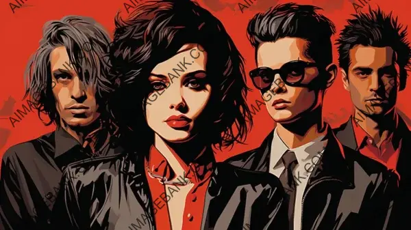 Pay tribute to Jaime Hernandez&#8217;s Love Rockets with mesmerizing wallpaper.