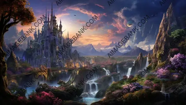 Emulate Fantasy Realms with Mesmerizing Wallpaper by Michael Turner.