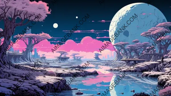 Immerse Yourself in the Epic and Futuristic Worlds of Moebius with Stunning Wallpaper.