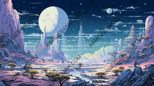 Experience the Futuristic Adventures and Surreal Landscapes with Captivating Wallpaper by Moebius.