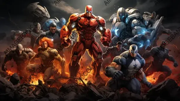 Explore the Dynamic and Explosive World of Extreme Heroes with Mesmerizing Wallpaper by Rob Liefeld.