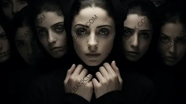 Immerse Yourself in the Thought-Provoking and Empowering World of Feminist Photography with Stunning Wallpaper by Shirin Neshat.