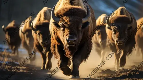 Immerse Yourself in the Beauty and Grace of American Bison with Stunning Wallpaper.