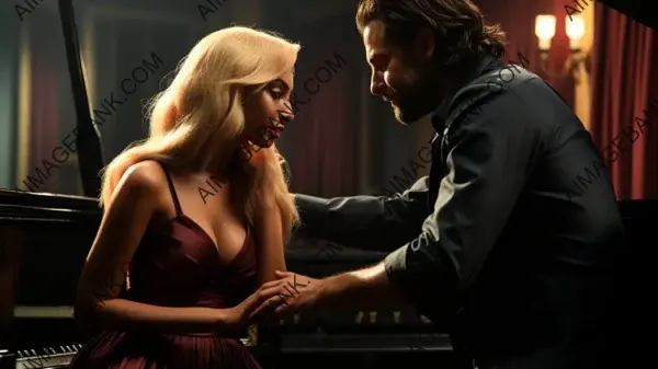 Explore musical poster wallpaper featuring Lady Gaga in &#8216;A Star Is Born.&#8217;