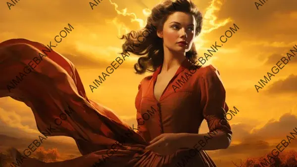 Experience the epic wallpaper design for &#8216;Gone with the Wind&#8217; featuring Vivien Leigh.