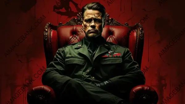 Immerse yourself in the creation of an intense wallpaper inspired by Brad Pitt in &#8216;Inglourious Basterds.&#8217;