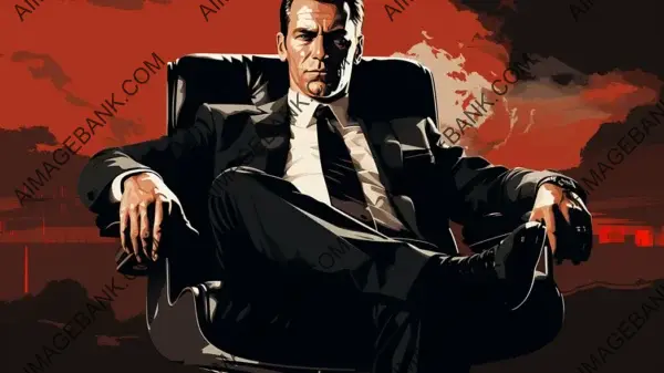 Immerse yourself in the creative process of designing a Pulp Fiction poster wallpaper with John Travolta.
