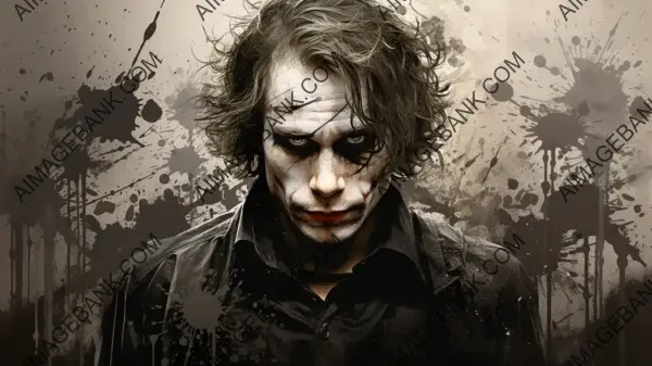 Immerse Yourself in Intense Design with Heath Ledger&#8217;s &#8220;Dark Knight&#8221; Wallpaper.