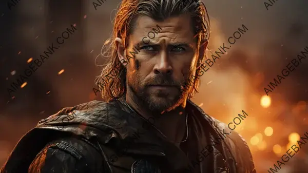 Elevate Your Decor with Epic Poster Excellence: Chris Hemsworth Wallpaper.