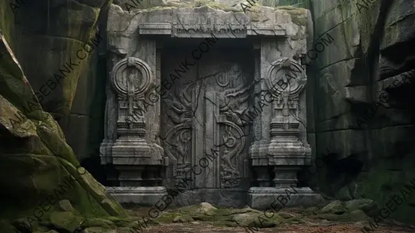 A Mystical Entrance Carved in Bedrock