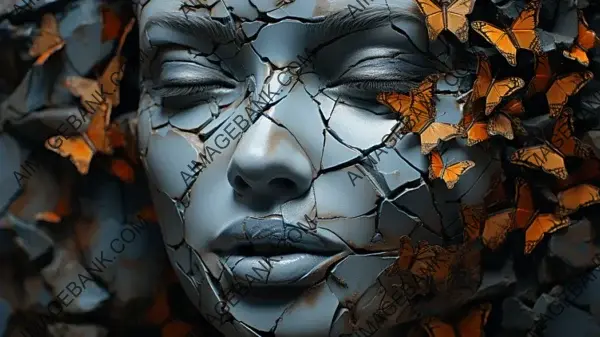 Cracked Face Wallpaper with Artistic Excellence