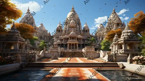 Wallpaper Showcasing an Exquisite Hindu Temple in India in Ultra High Resolution 16K