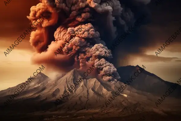 Volcanic Display Showing an Intense Majestic Mountain Eruption Wallpaper