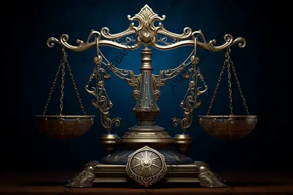 Blue Justice Scale &#8211; Wallpaper of Legal Symbolism