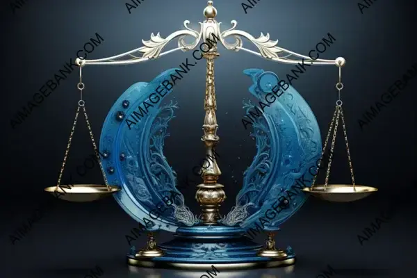 Wallpaper Featuring the Symbolic Blue Justice Scale