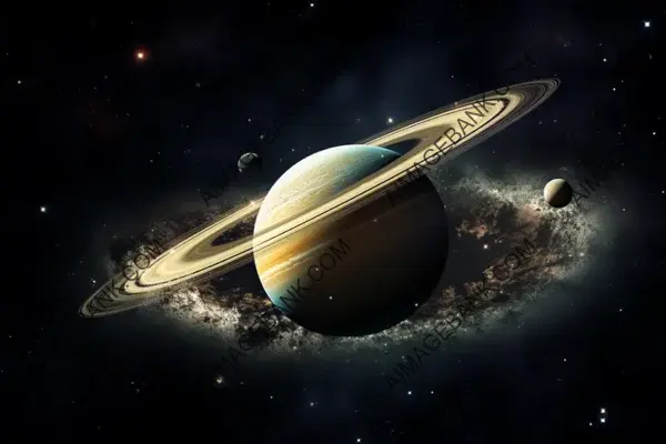 Wallpaper Featuring Saturn and Earth