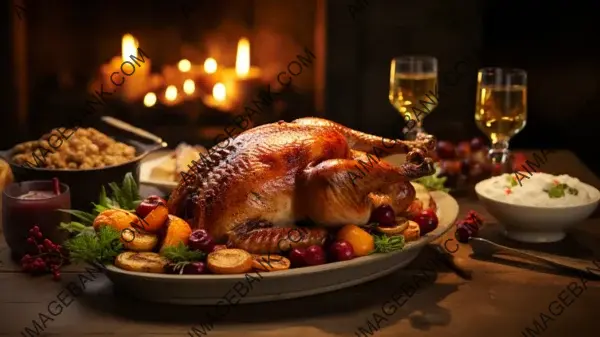 Festive Spirit: Candlelit Christmas Dinner Wallpaper