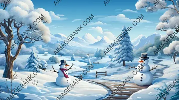 Frosty&#8217;s Magical Winter Journey Wallpaper