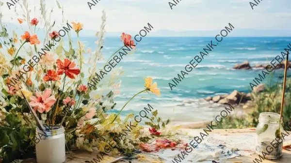 Captivating Impressionistic Coastal Scene Wallpaper