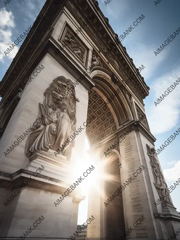 France&#8217;s Triumph: Arc de Triomphe in Bright Detail