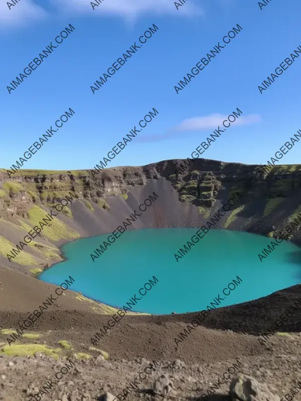 Exploring Iceland Keri Volcanic Crater Lake: Realistic Views in Photography