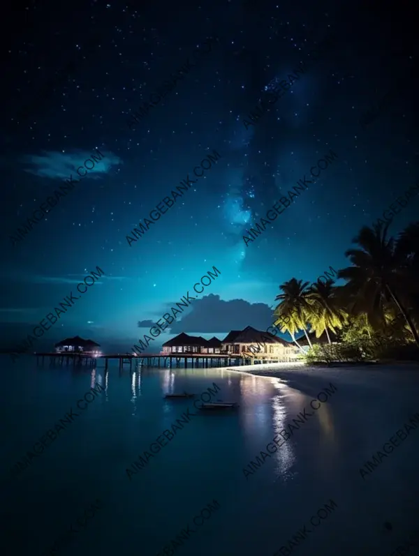 Night in Mal Kanifushi Island: A Coastal Snapshot