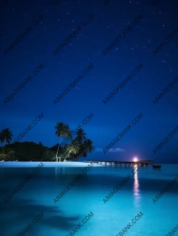 Night in Mal Kanifushi Island: Coastal Serenity