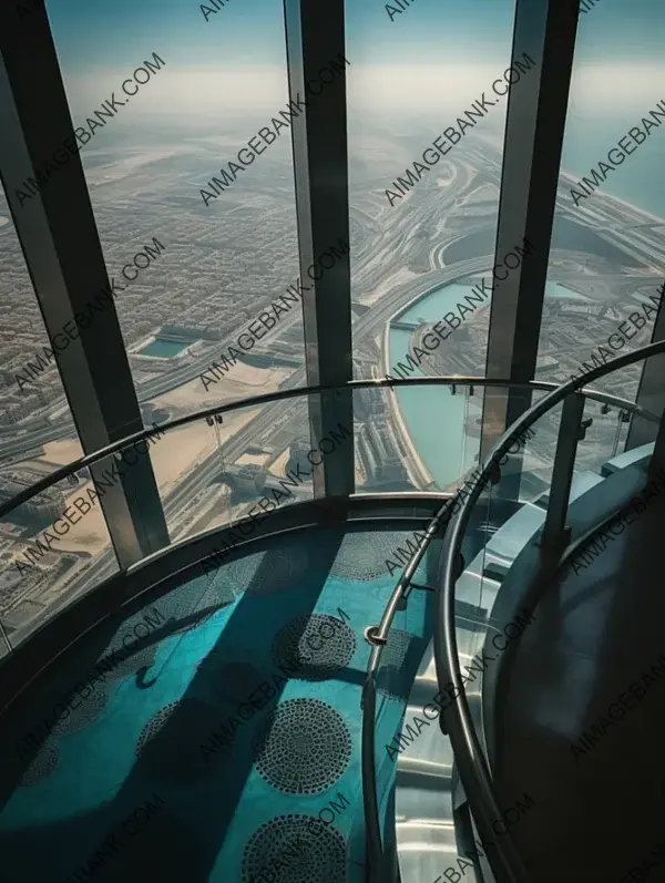 Observation on the 124th Floor of Burj Khalifa: A Snapshot of Dubai