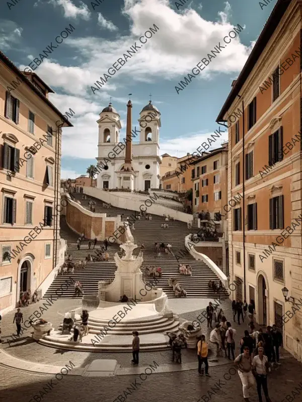 Piazza di Spagna, Italy: Realistic Roman Splendor