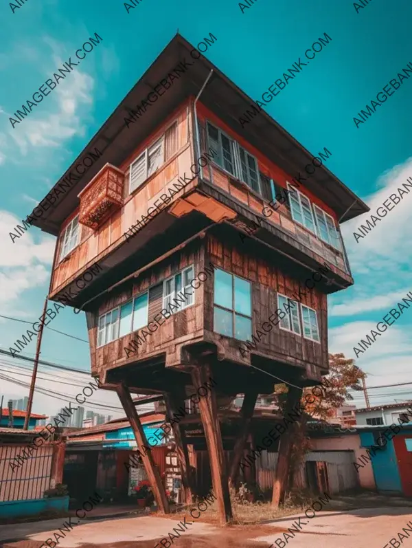 Upside-Down House Thailand Realism Photograph: Surreal Experience