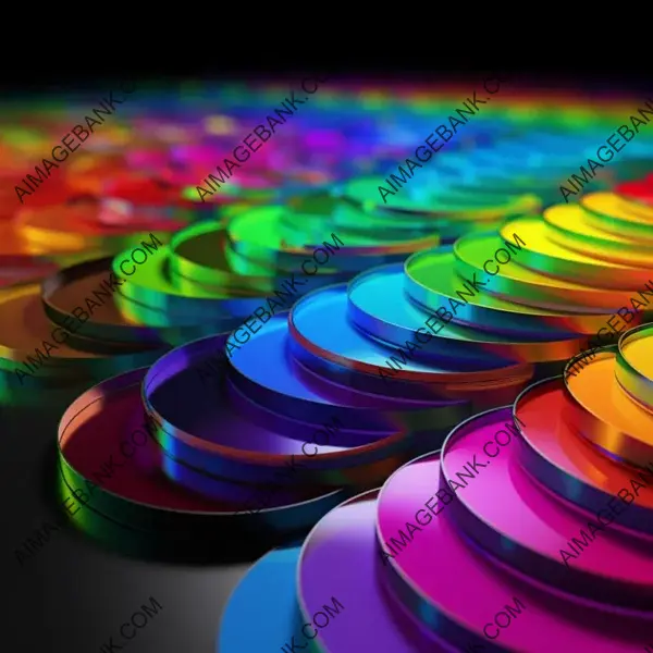 Rainbow Circles Hovering Overlapping Each Other