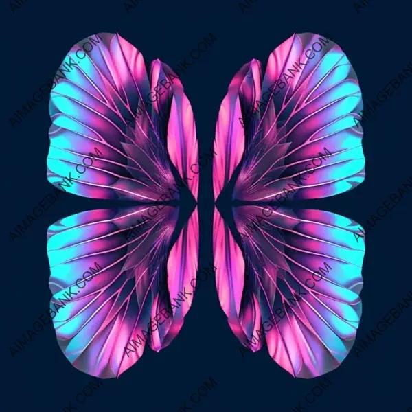 Purple Background with Symmetrical Flamingo Wings