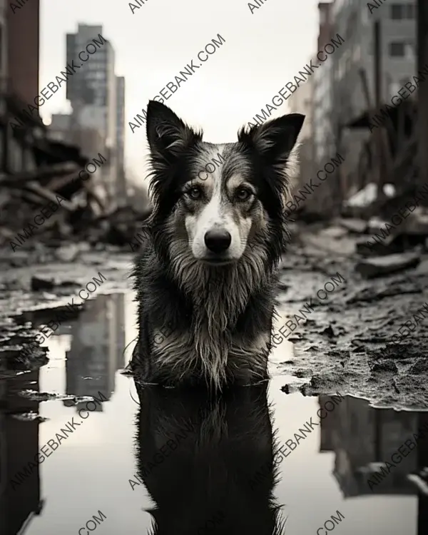 Canine Contemplation by the Lake