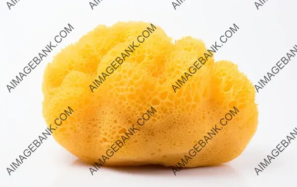 Detailed Sea Sponge on White