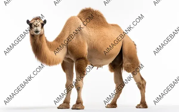 Bactrian Camel&#8217;s Majesty &#8211; Isolation on White Background