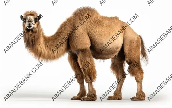 White Background Isolation &#8211; Regal Bactrian Camel