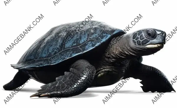 Close-up of Graceful Leatherback Turtle