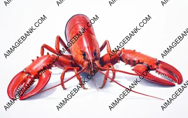 Red Lobster on a Clean White Background