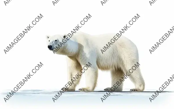 Polar Bear Standing on Ice