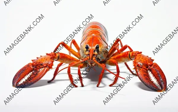 Detailed Sea Lobster on White